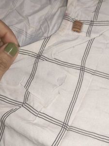 White Button-Down Kurti