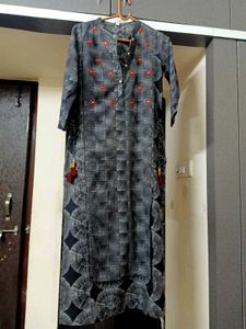 ANOUK Elegant BLACK Printed Kurta