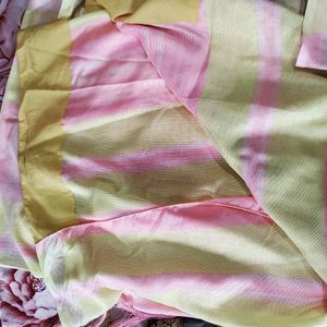 Lovely Lime Yellow Color Saree With BeautifulPallu