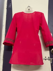 Thin Pinterest Festive Fair Rose Short Kurti💕