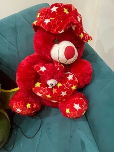 Big Furry Red Teddy Bear