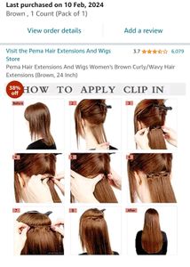 Pema Hair Extensions And Wigs Women&#39;s Brown Curly/