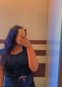 Chic Black Ruched Tank Top