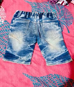 Denim Short For 7 To 8 Year Boys