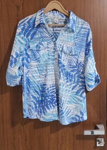 Blue Shirt Cum Top