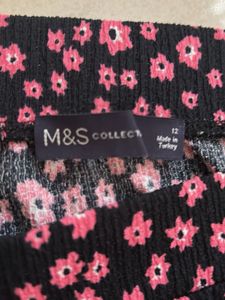 Marks and Spencer Casual A-Line Printed Midi Skirt