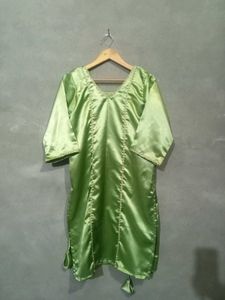 Green Satin Style Dress