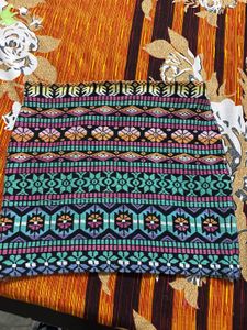 Patterned Mini Skirt