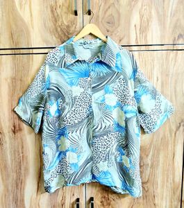 Grey Printed Shirt Size-44
