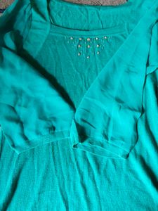 Green Embellished Top