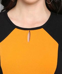 Black &amp; Mustard Mini Dress