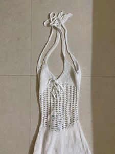 Crochet Halter Beach Dress