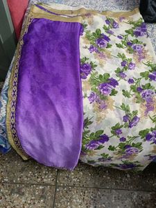 Beautiful Soft Saree With Dual Shade