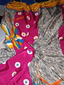 Floral Print crape saree