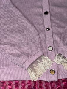 Cute Lilac Knit Cardigan