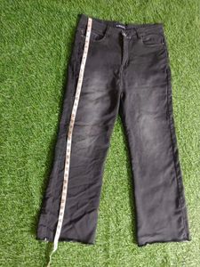 Straight Jeans Unisex Jet Black