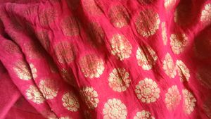 Elegant Red &amp; Gold Kurta