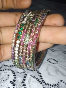 Set of 7 Gemstone Bangles