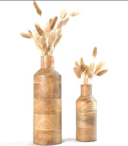 Premium Wooden Vase Set