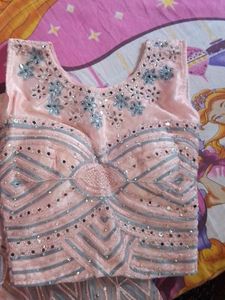 Pink Embroidered Lehenga Choli Set