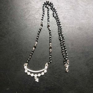 Pure Silver Beautiful White CZ Mangalsutra