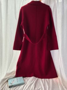 Elegant Red Over Coat+ Bag Free