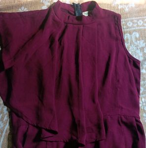 Jumpsuit In Maroon Colour ❤️