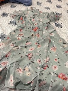 Beautiful Olive Colour Frock Middy