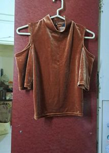 Off Shoulder Velvet Top