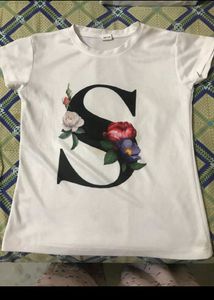 White S Letter TShirt Never Worn