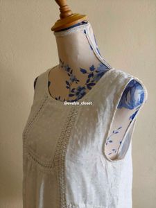 White Swiss Dot Tank