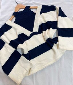 B2G2 🎁 Oversized Striped Knit Sweater C