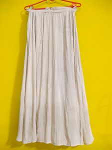Beige Flowy Skirt