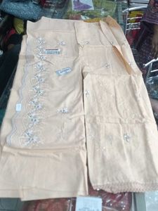 Peach Embroidered Suit