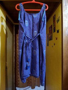 Blue Sleeveless Dress FS