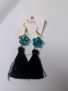 Floral Tassel Drop Earrings