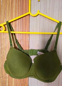 Clovia Padded Wired Green Bra