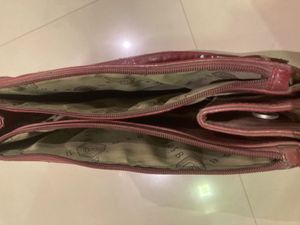 Burgundy Patent Leather Tote Bag