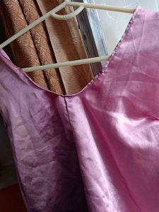 Pink Satin Top