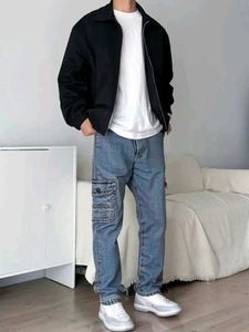 Stylish Denim Cargo Jeans