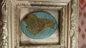 Vintage Framed Porcelain Miniature