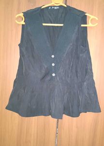 Elegant Black Peplum Top