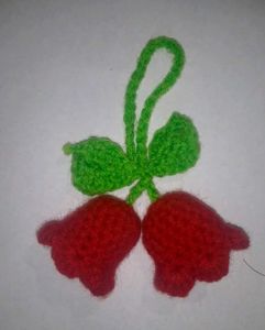 Crochet Cherry Charm