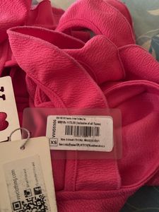 Fuschia Frilled tie Back Top