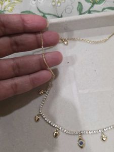 Evil Eye Heart Necklace With Gold Chain