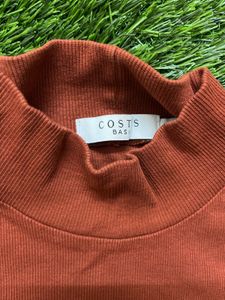 Rust Colour High Neck Top