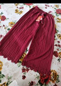 💖Maroon Pleated Palazzo Pants💖