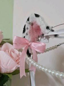Dalmatian Print Cat Ears 🎀🖤✨️