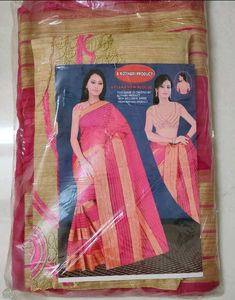 Cotton Silk Saree With Embroidery Blouse