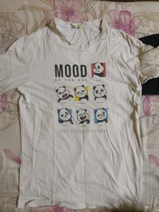 White Oversized Unisex Tshirt(Size-L)